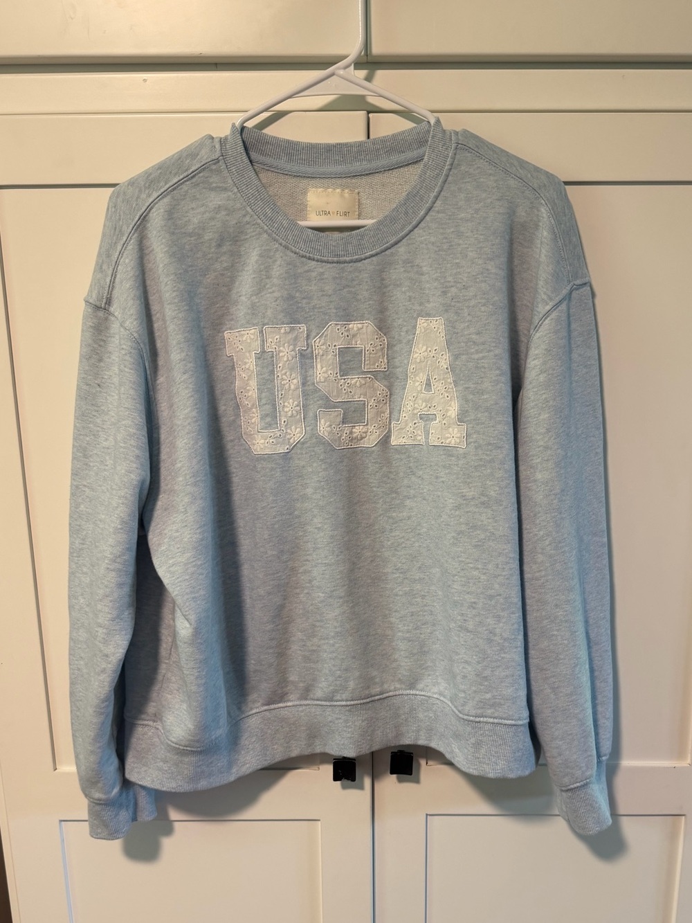Ultra Flirt Light Blue USA Crewneck Sweatshirt
